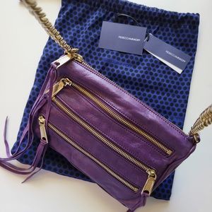 Rebecca Minkoff 5 Zip Leather Crossbody Bag